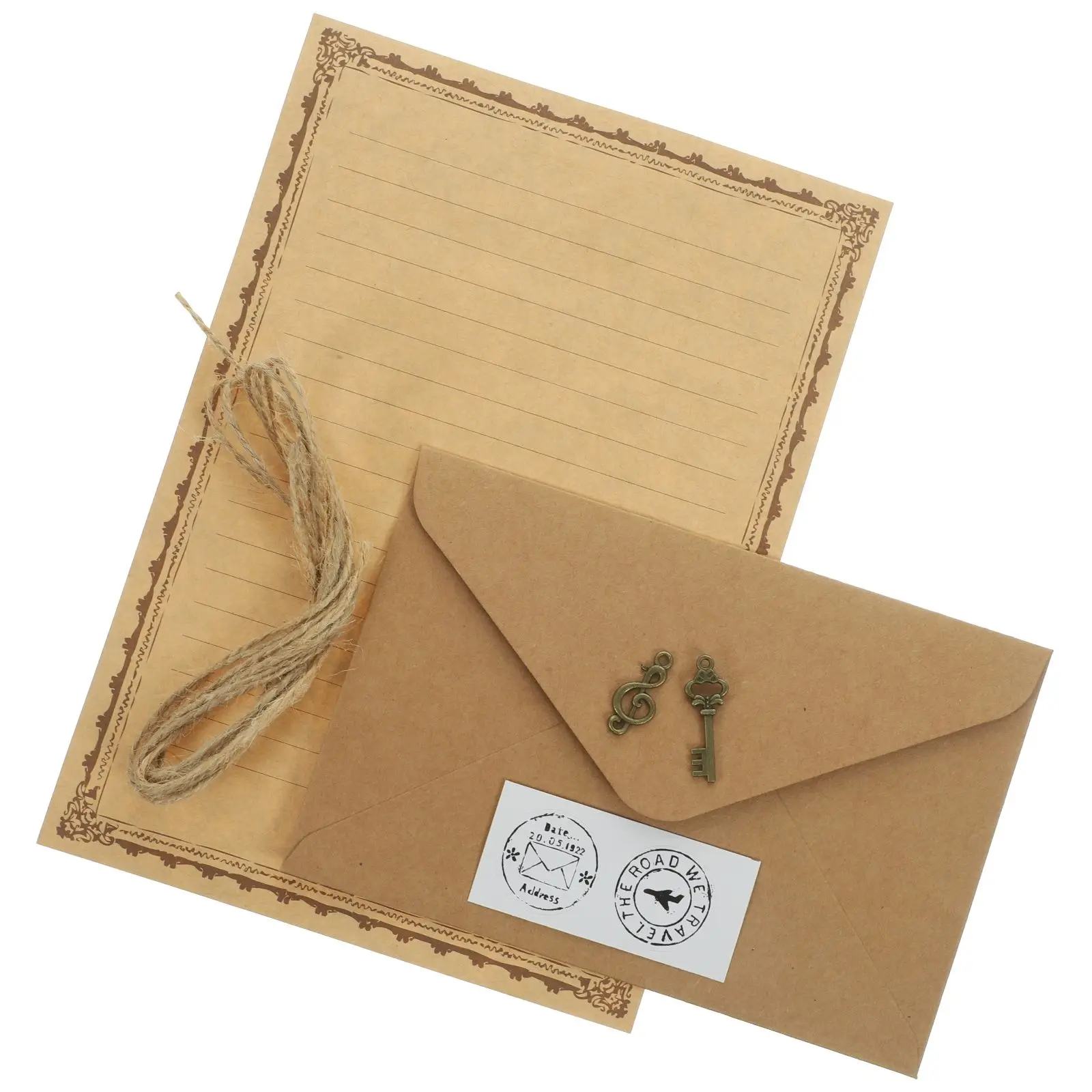 

2 Sets A5 Travelers Notebook Inserts Vintage Letter Paper Stationery Set Envelopes Thick Smooth Writing Practical