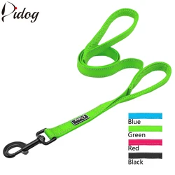 2 Handles Nylon Dog Leash Reflective Dog Walking Leashes Double Handles Pet Training Leads For Medium Large Dogs