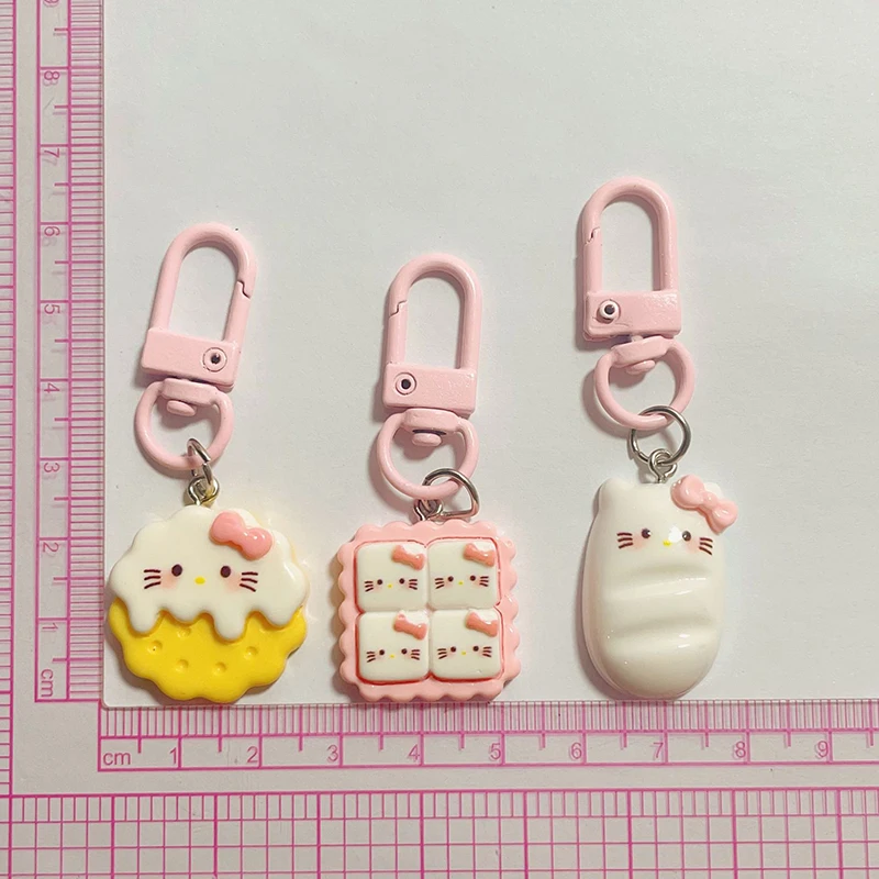 1 шт. автомобильный брелок Sanrio KT Cat Block еда и игра брелок Hello Kitty мультяшные куклы модель сумка кулон подарок лучшему другу