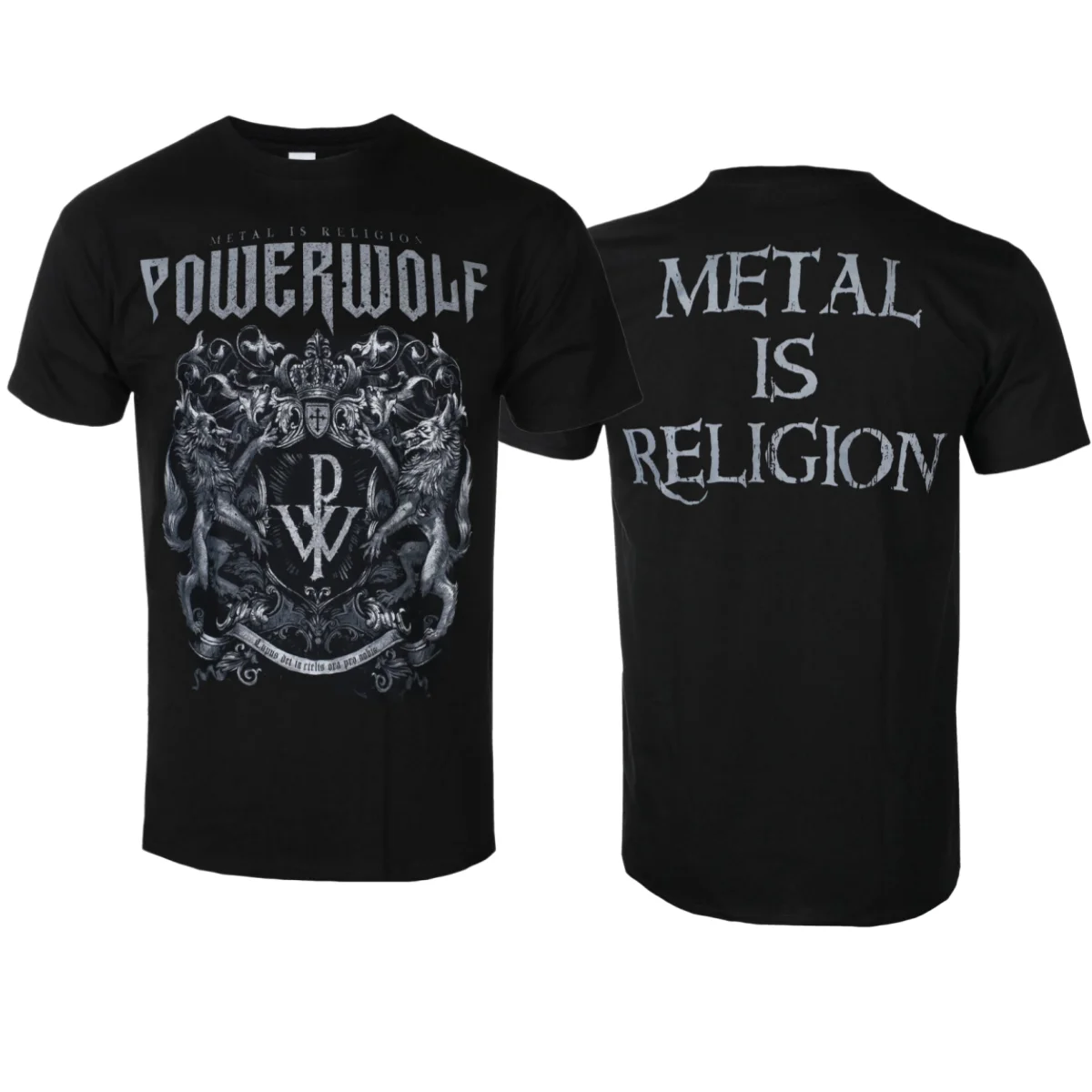 Powerwolf - Crest Printed T-shirt - Power Metal Band Style D