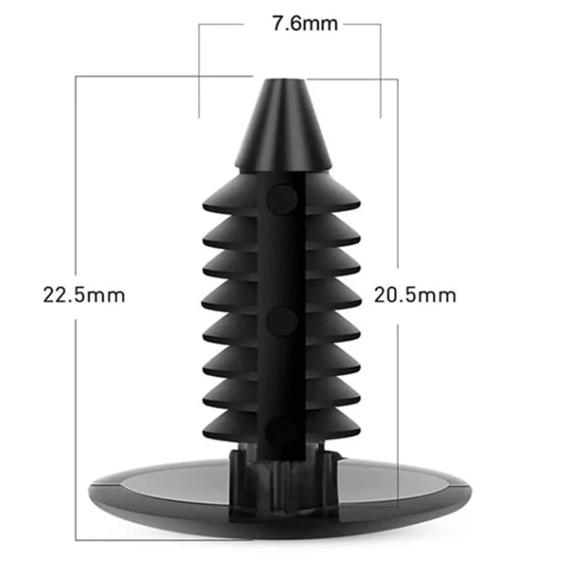 

20Pcs For 8mm Hole Universal Auto Bumper Retainer Clips Trunk Fastener Clips Car Roof Lining Trim Clip YW-03