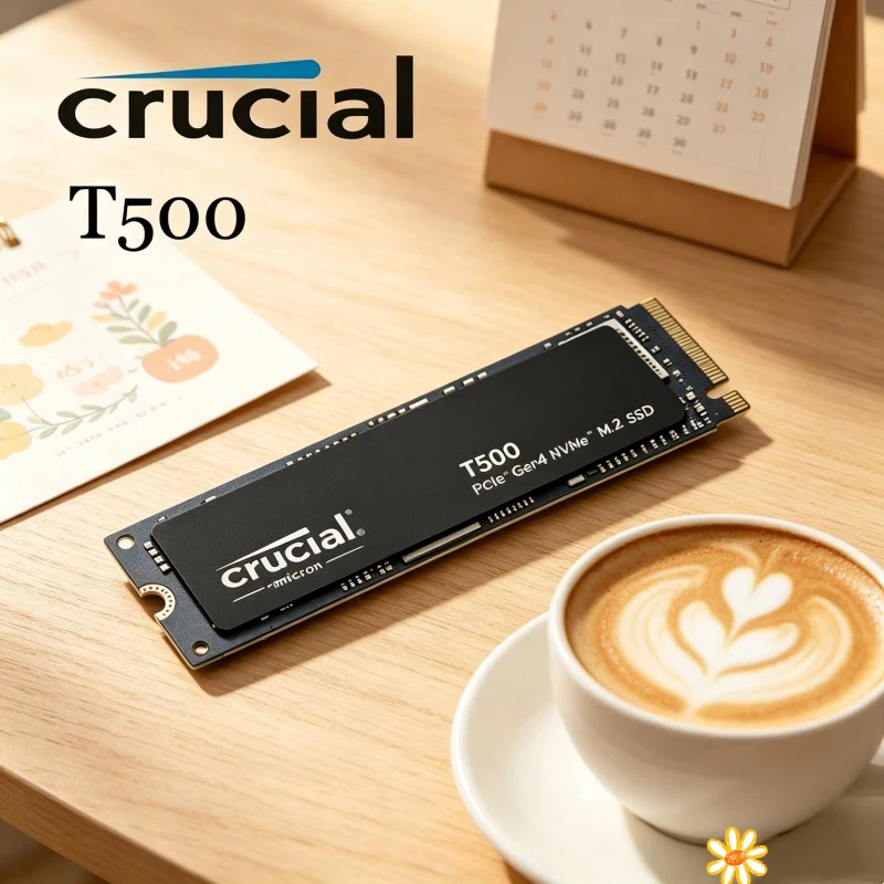 SSD Interno T500 1TB Gen4 NVMe M.2 para Jogos, Unidade de Estado Sólido para PS5, Laptop e PC CT1000T500SSD8 OEM Original Crucial 7300MB/s