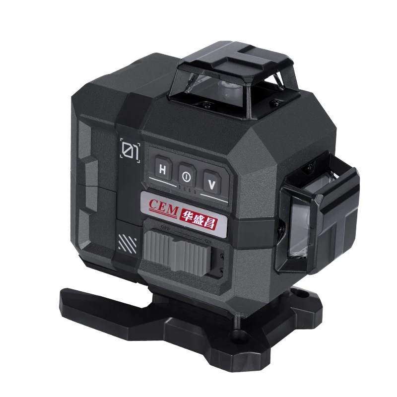 CEM   16 Lines Green Cordless La ser 360 Degrees Auto Self-Leveling Cross Measure with Rotary Level for Construction LM-16T