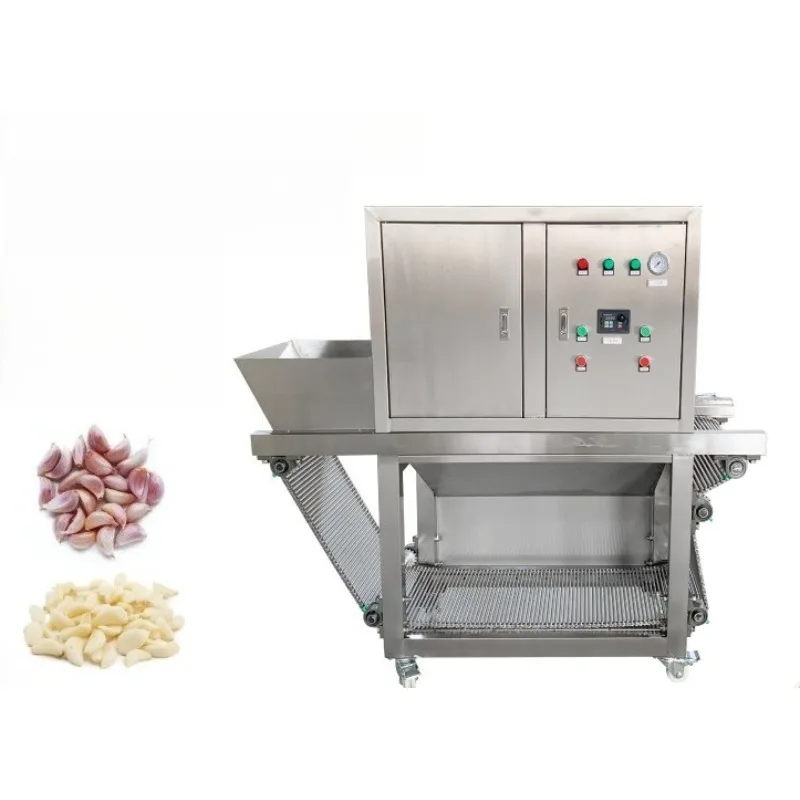 Fully Automatic Stainless Steel Garlic Peeling Machine Electric Chain Type Garlic Peeling Machine Garlic Head Peeler