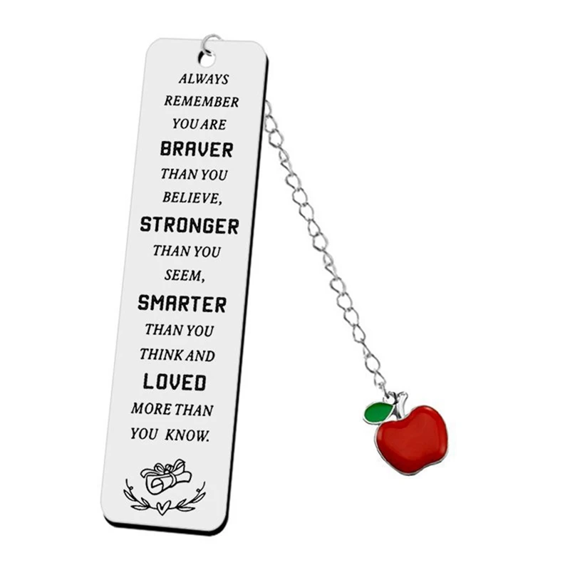 4 PCS 2024 Pendant Graduation Greetings Bookmark Gifts 13X2.6Cm Silver Stainless Steel For Teachers, Students