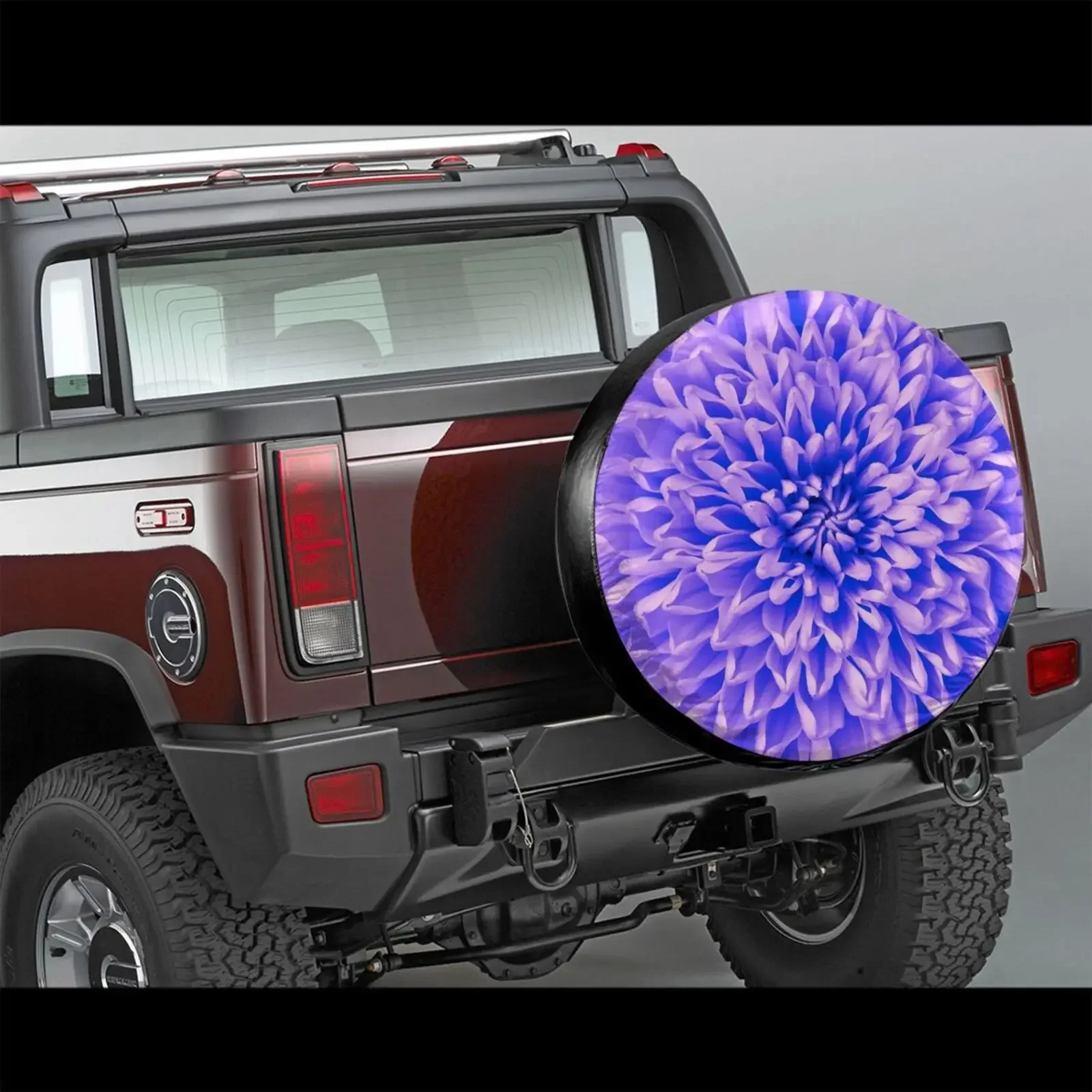 Blue lilac chrysanthemum,, A Gift for Camping Enthusiasts, Spare Tire Cover for Camping Car,