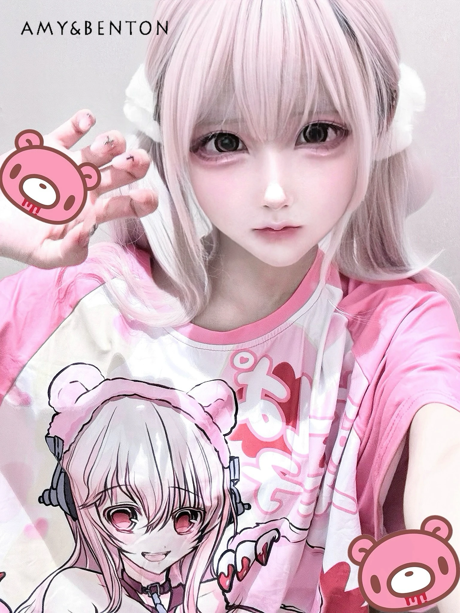 Original Japanese Animation Printing Splicing Color Short-sleeved T-shirt Subculture Gothic Oversized T Shirt Spice Girl Y2K Top - Image 6