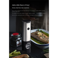 ABLN-Rechargeable Electric Salt And Pepper Grinder Set,Automatic Salt And Pepper Grinder Set, 2 Adjustable Coarseness Mills