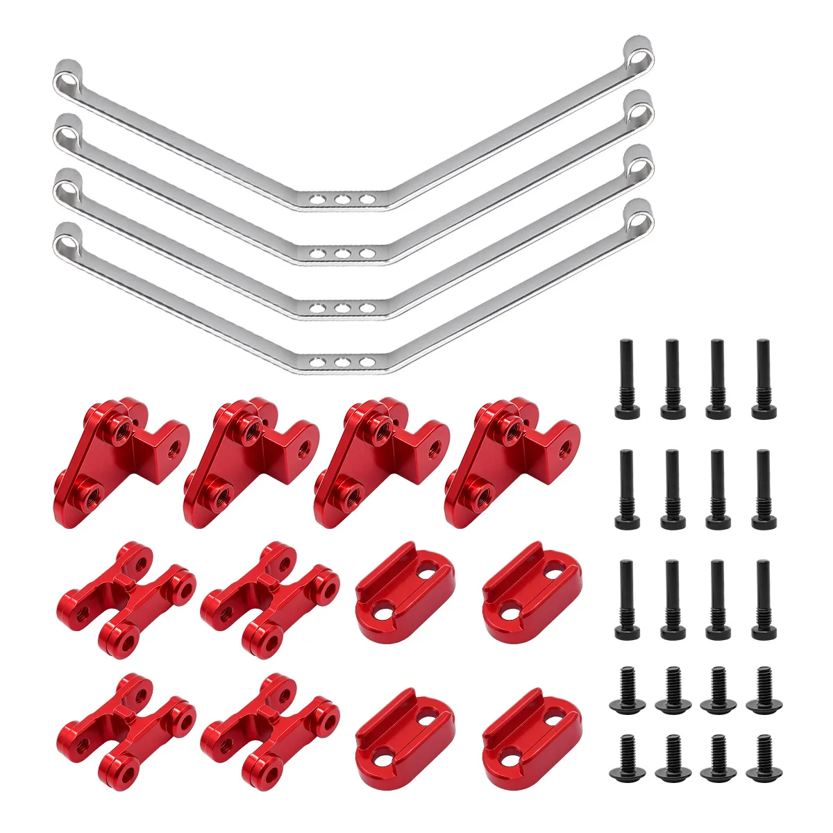RC Car Metal Upgrade Steel Plate Spring Plate Hanging Ear Kit Fit For WPL C84 C94 C104 Modification Remote Control Car Parts