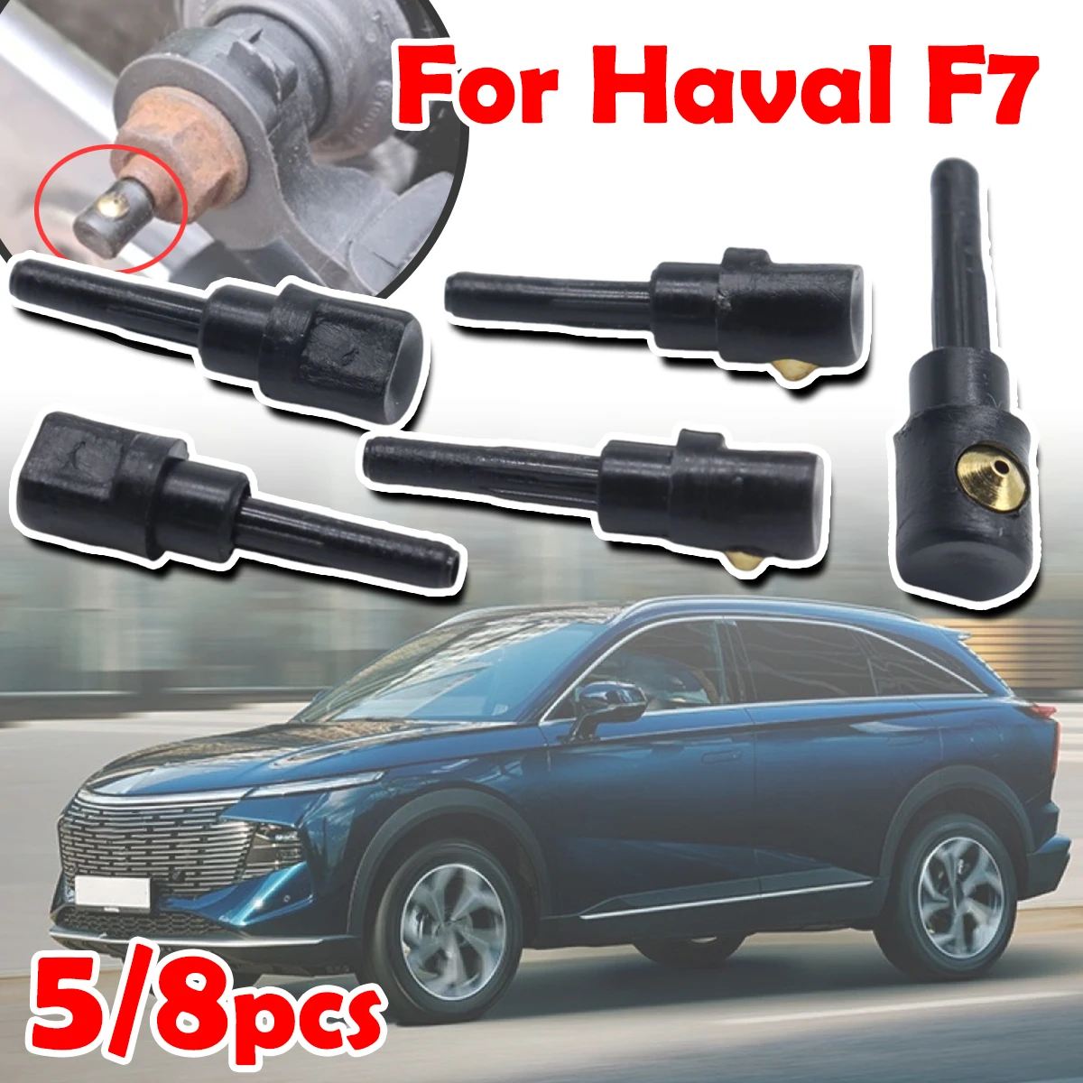 

5 / 8pcs Rear Windscreen Wiper Nozzle Washer Sprayer Jet Plastic Replacement For Haval F7 Car Accessories 3B9955985A 3B9955985