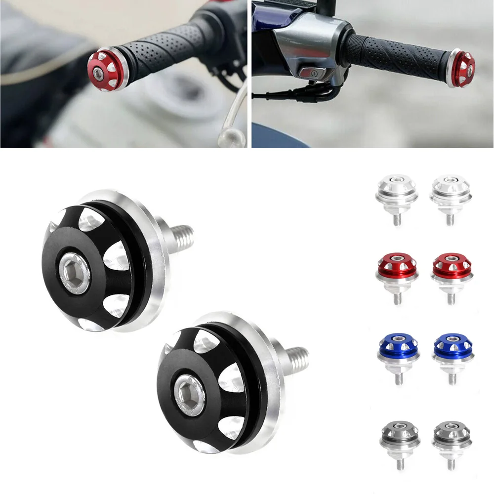 

Motorcycle Handle Bar End Cap Counterweight Plug Slider Metal Handlebar Motor Bike Grips Cap Anti Vibration Plug Accessories
