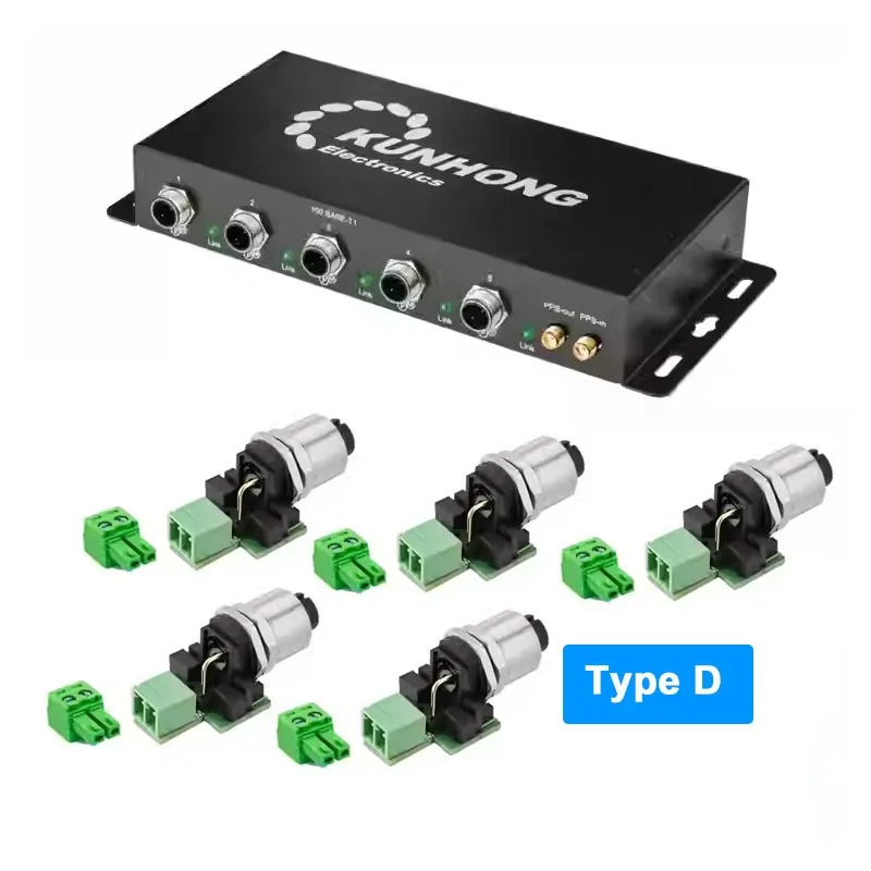 Maxgeek KUNHONG KH-ATSW100A Switch Ethernet automobilistico TSN AVB a 7 porte + 5 connettori per TE MATENET