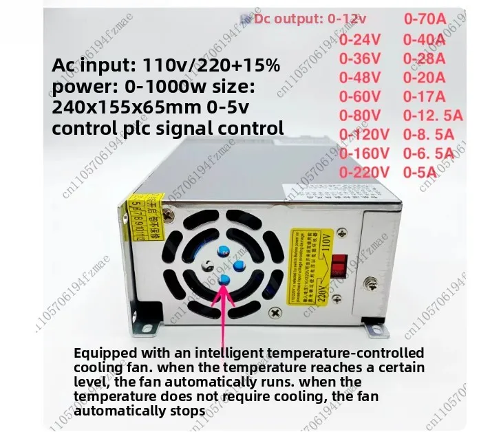 Accessories Current-Limited Digital Display Adjustable DC 1000W Switching Power Supply 0-12-24-36-48-60-80-120-220V
