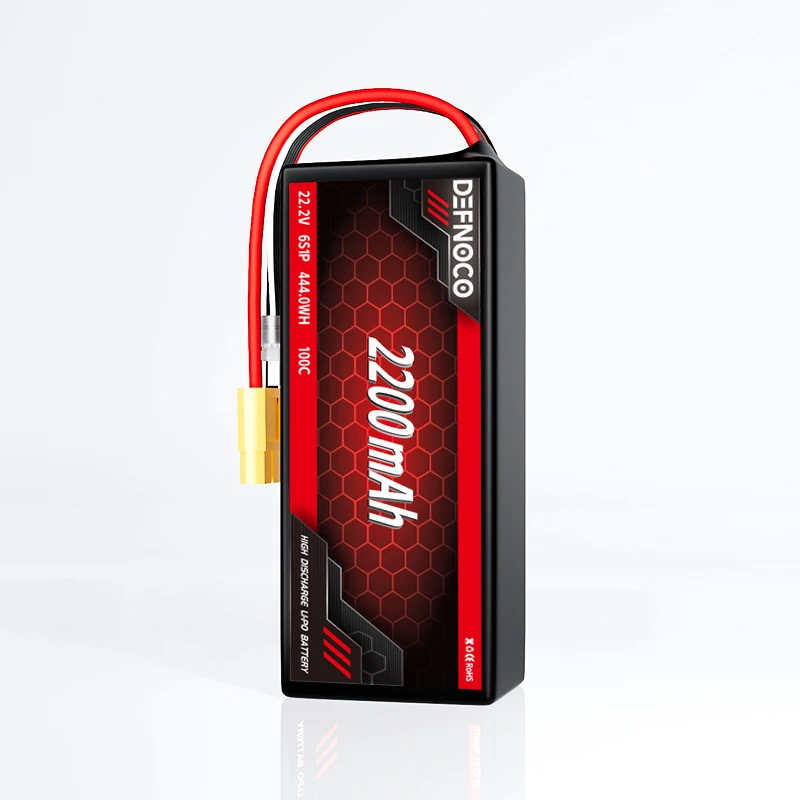 

Батарея Lipo Defnoco 2200 мАч 6S 22,2 В 100C для FPV/UAV Drone