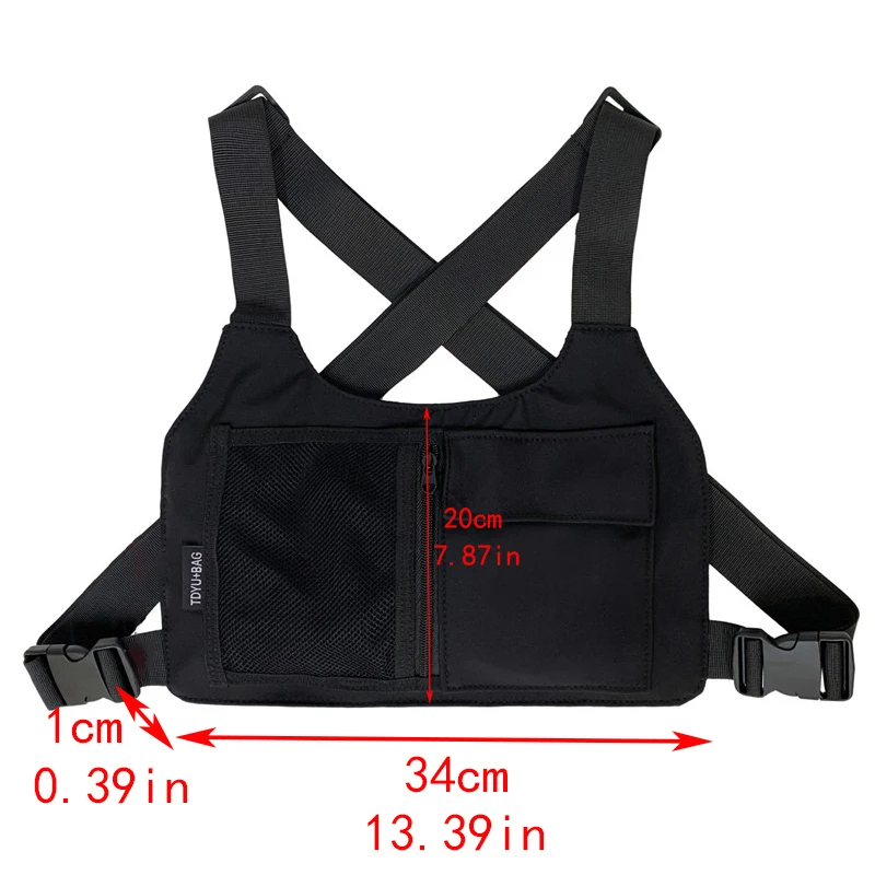 Chaleco Táctico Pechera Hip-Hop Nylon - usage example