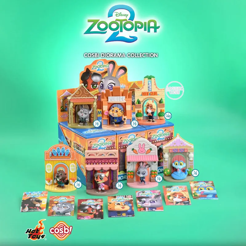 لطيف أنيمي Zootopia 2 المشهد صندوق أعمى جودي نيك أرقام نموذج دمى الكرتون المنزل سطح المكتب زخرفة العصرية اللعب صندوق غامض الهدايا #6