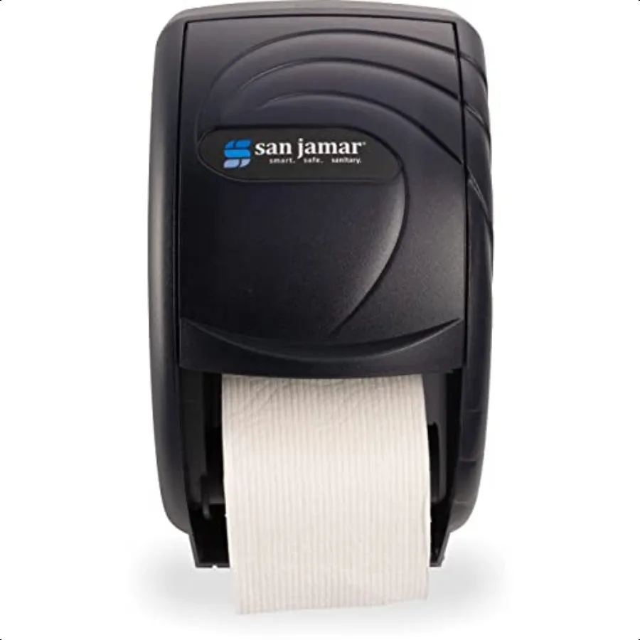

San Jamar R3590TBK Black Pearl Oceans Duett Standard Bath Tissue Dispenser