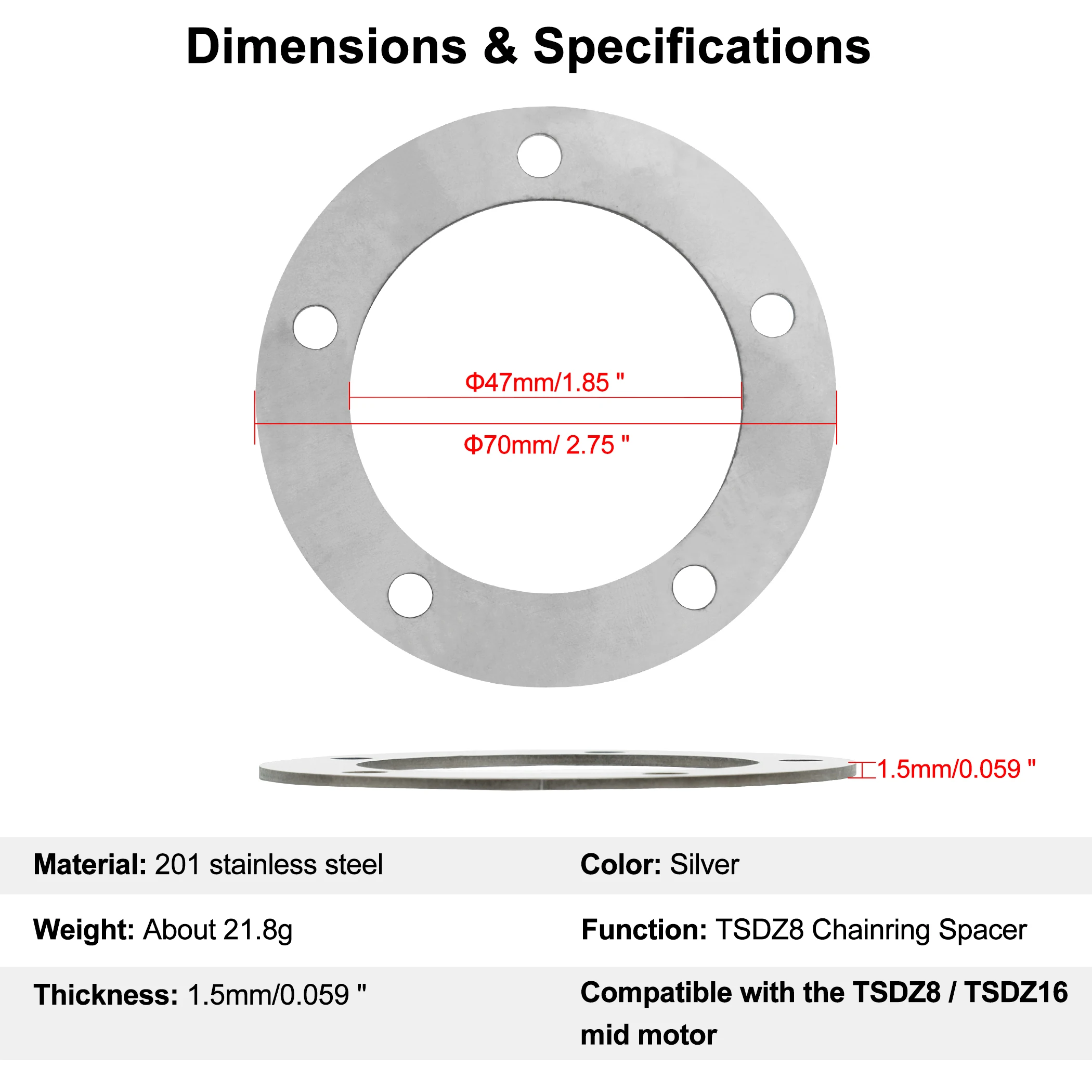 HOT KOOP Spacer voor Tongsheng - Gasket Mount Kit recensie en prijs