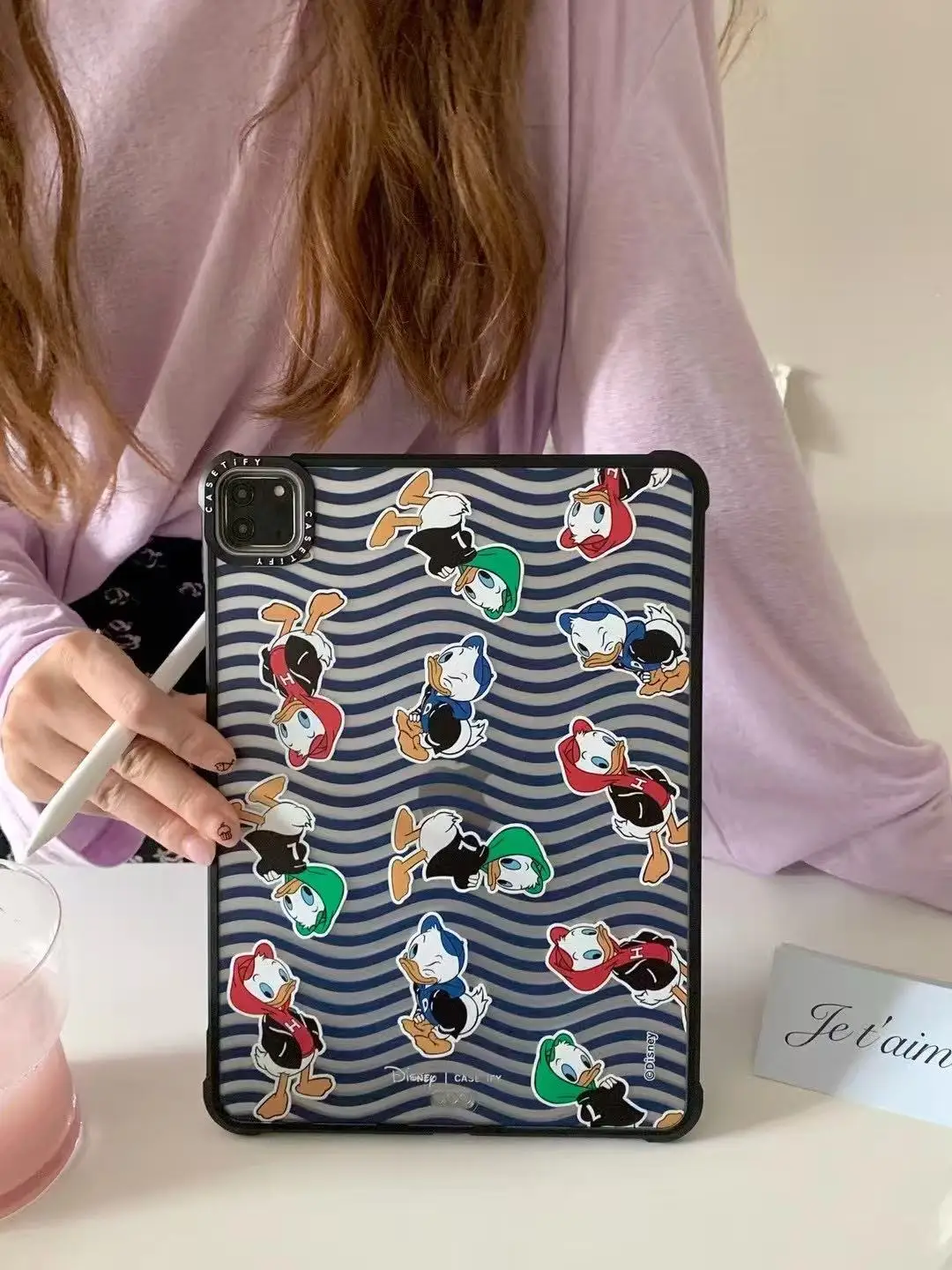 Per iPad Air Case 2025 11th Gen 10th Air4 Air6 Air5 Air7 10.9 10.2 Pro 11 pollici 9.7 Cartoon Donald Duck Custodia protettiva antiurto