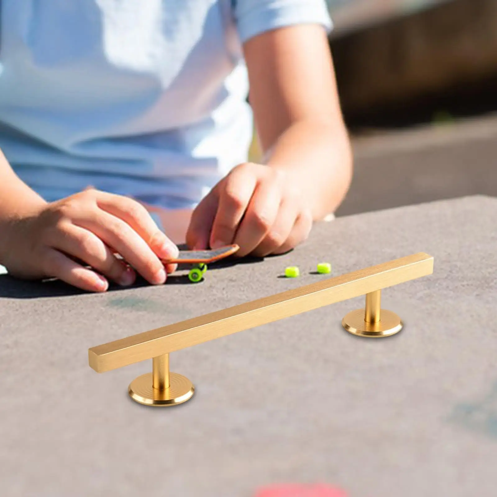 Fingerboard Rail for Training 10 inch Long Premium Solid Metal Deck Great Add Square Novelty Party Favors Fingertips Movement