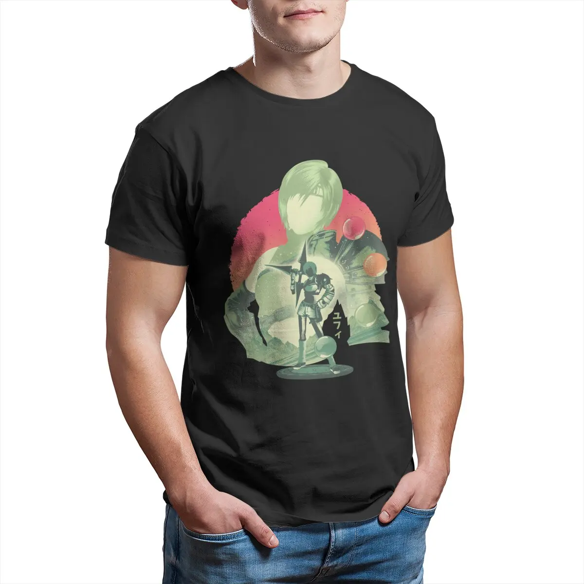 

Ninja Materia Hunter Final Fantasy Cloud Vii Novelty 100% Cotton printed vedio game T Shirt for men plus size Tops