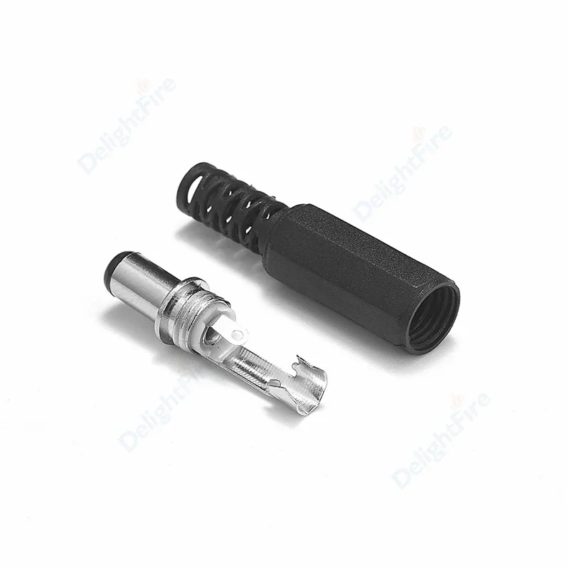 Connecteur d\'adaptateur d\'alimentation CC mâle et femelle, écrou à vis, montage sur panneau, 12V, 3A, 5.5mm, 2.1mm