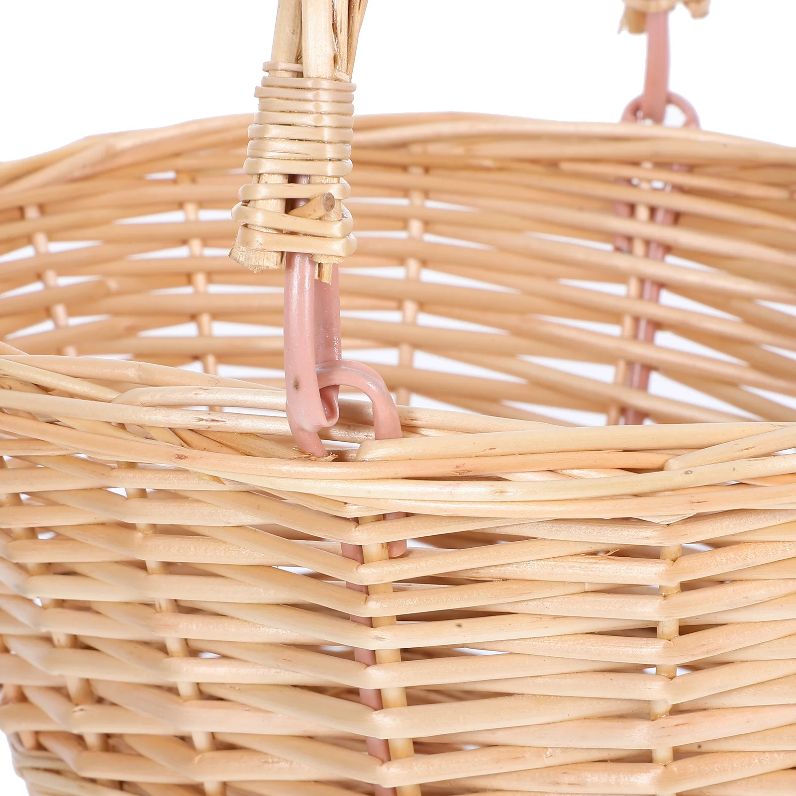 Panier de pique-nique en saule tissé à la main, panier spacieux de grande capacité avec poignée, Portable pour Fruits et fleurs, extérieur et intérieur