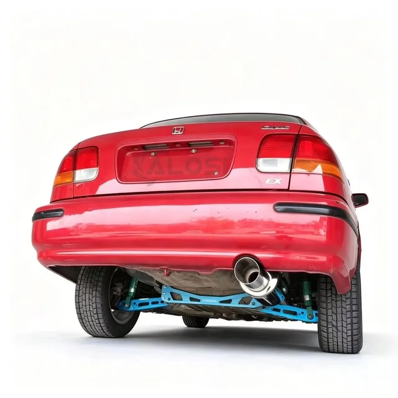 High Performance S-shaped Back Pressure Catback Exhaust for Honda Civic Ferio EK3 1.5  Stainless Steel Sports Car Sound Exhaust