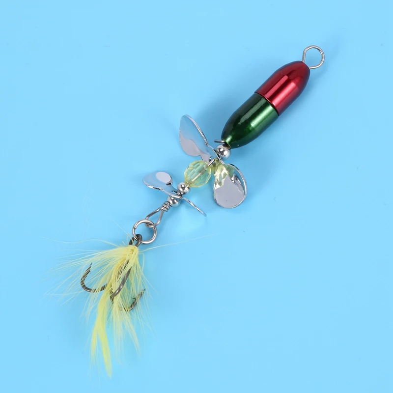 Long Casting Spinner Bait Fishing Lure Double Tail Propeller Trout Carp Catfish Artificial Ice Fishing Lures 10g