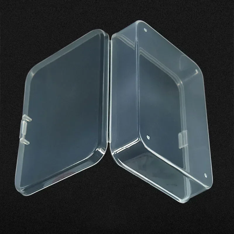 5PCS Transparent Plastic Storage Box Rectangle Jewelry Cosmetics Sundries Earrings Organizer Small Multifunction Case Container