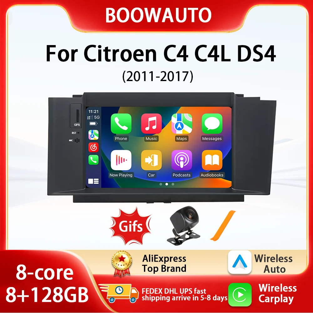 NEW Android auto car radio For Citroen C4 C4L DS4 2012-2017 wireless carplay Video player GPS Video radio Navigation BT Stereo