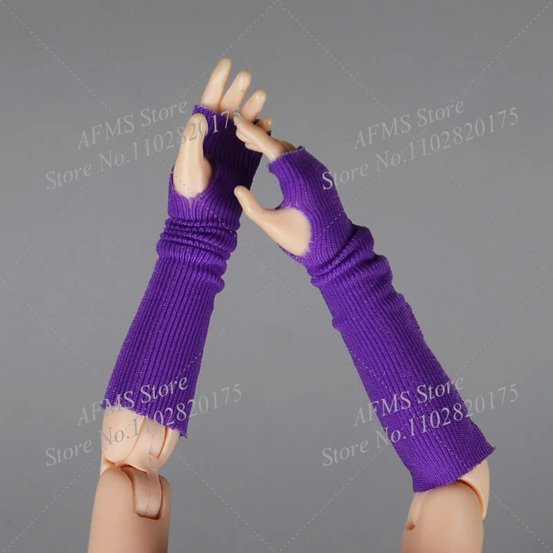 1/12 Scale Collectible Figure Arm Sleeves Gloves Candy Colored Joint Arm Guard Fit 6Inch Anime Women Soldier Action Figure Body