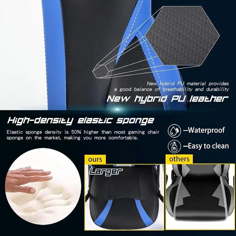 Gaming-Stuhl, Gamer-Stuhl für Erwachsene und Teenager, Silla Gamer-Computerstuhl, Racing, ergonomische PC-Bürostühle