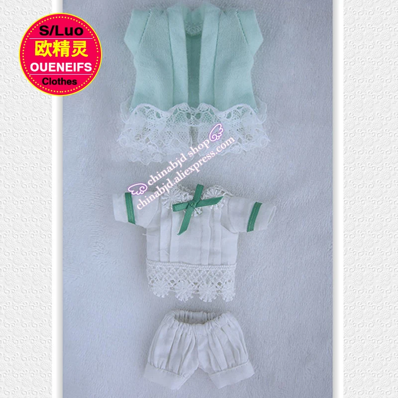 

BJD SD Doll Clothes 1/ 8 White T-shirts and Shorts with A Chiffon Jacket for Lati Yosd Girl or Boy Body YF8 To 7 Doll Accessorie