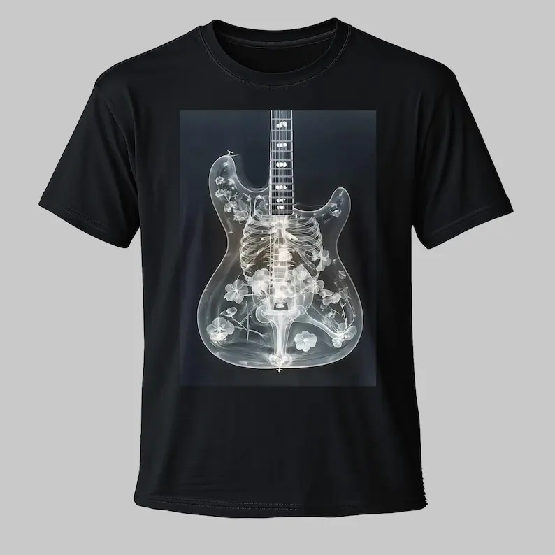 

Guitar Unisex T-shirt, Unique Art Tshirt Gift, Music Inspired Clothing