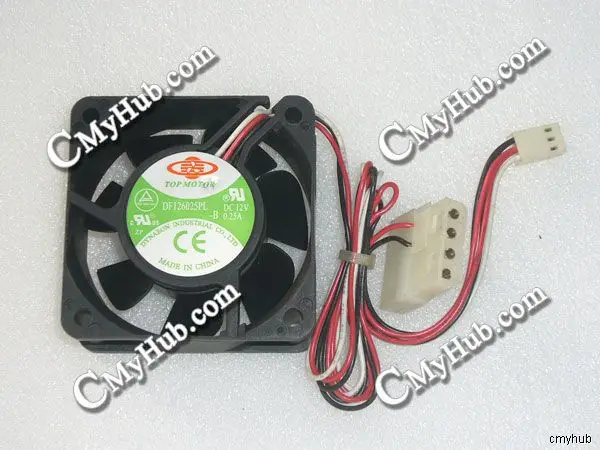 For TOP MOTOR DF126025PL B DC12V 0.25A 6025 6CM 60mm 60x60x25mm 7pin Cooling Fan DF126025PL B