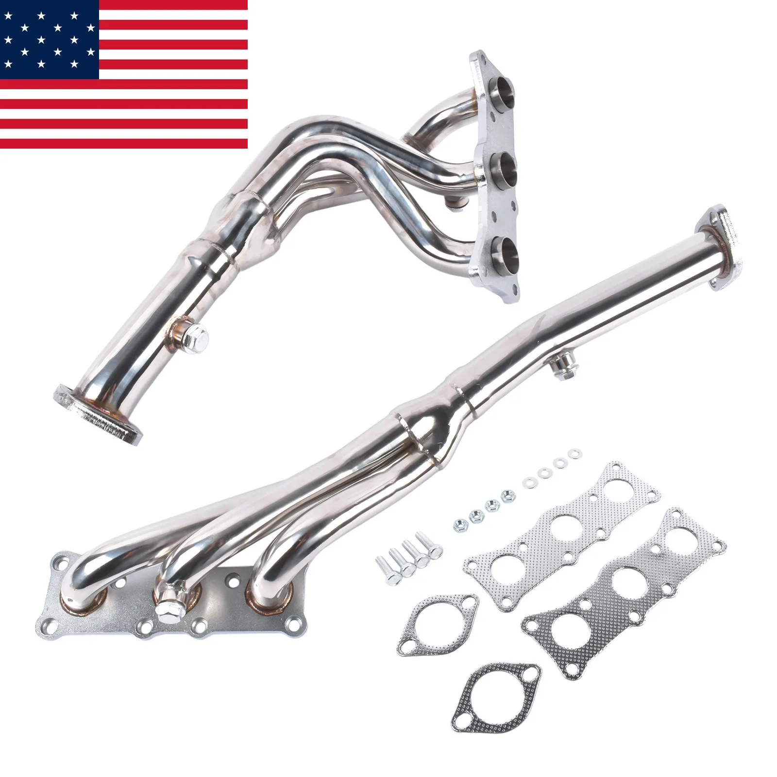 AP03 2PCS Stainless Steel Manifold +Hardware For BMW E82 E88 E90/91/92/93 N52 N51 N53