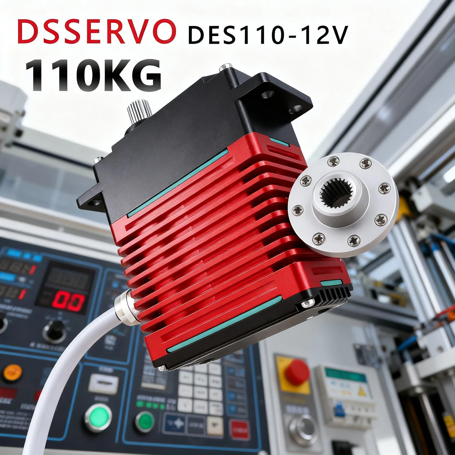 DSservo RC Drone Robot Waterproof Digital Servo DES110 110KG 180/270° High-Torque Industrial High Power 12V/24V Brushless Motor