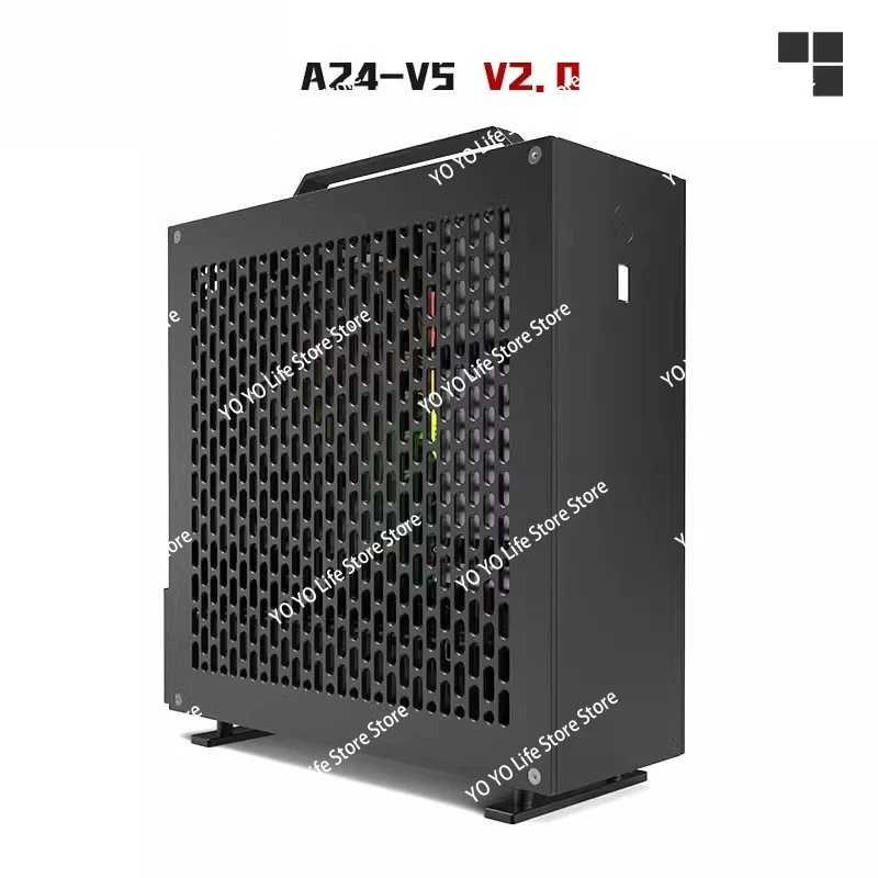 5-liter mini A24-V5 dual slot single display 1u power itx chassis, double-sided chamfering