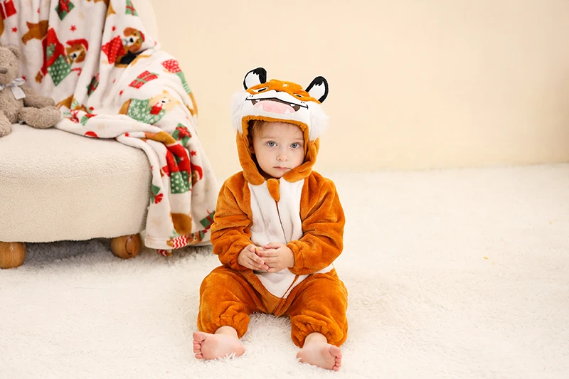 MICHLEY Karneval Baby Strampler Flanell Cosplay Kleinkind Säugling Kleidung Overall Bodysuits Jumpsuit Kostüm für Mädchen Jungen – Detail 13