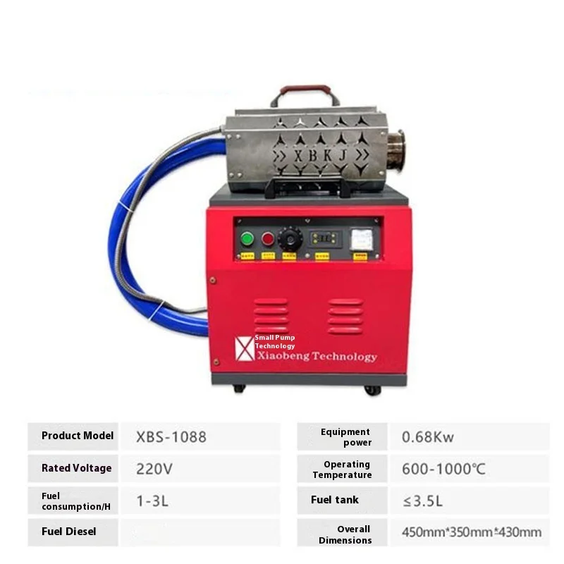 معالجة ما بعد عادم الديزل معدات تجديد درجة الحرارة العالية DPF/DOC/SCR نموذج صغير خالي من القطع XBS-1088