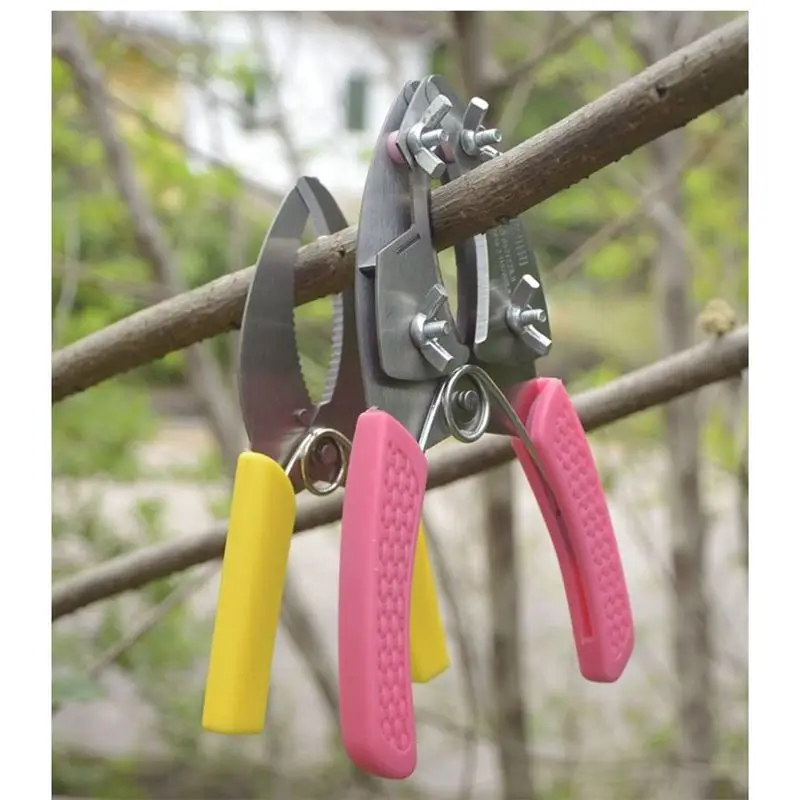 2pcs/pair Garden Tree Branches Trimming Ring Barking Cutter Scissor Gridling Shears Pruning Tool Sharp Stripping Peeling Knife