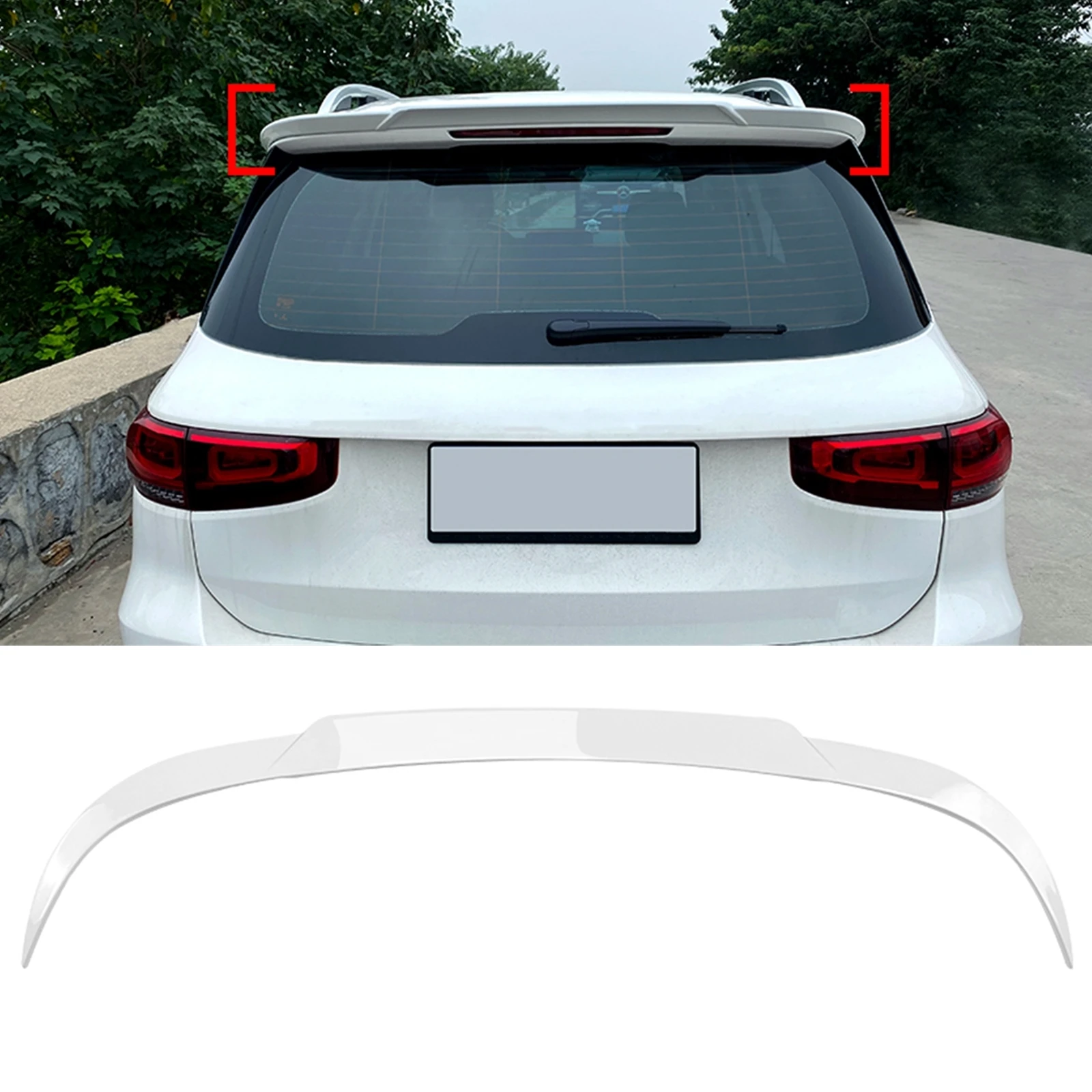 

Rear Trunk Roof Spoiler Wing For Mercedes Benz GLB Class X247 SUV GLB200 GLB220 GLB250 GLB35 2020-2024 Tail Upper Splitter Lip