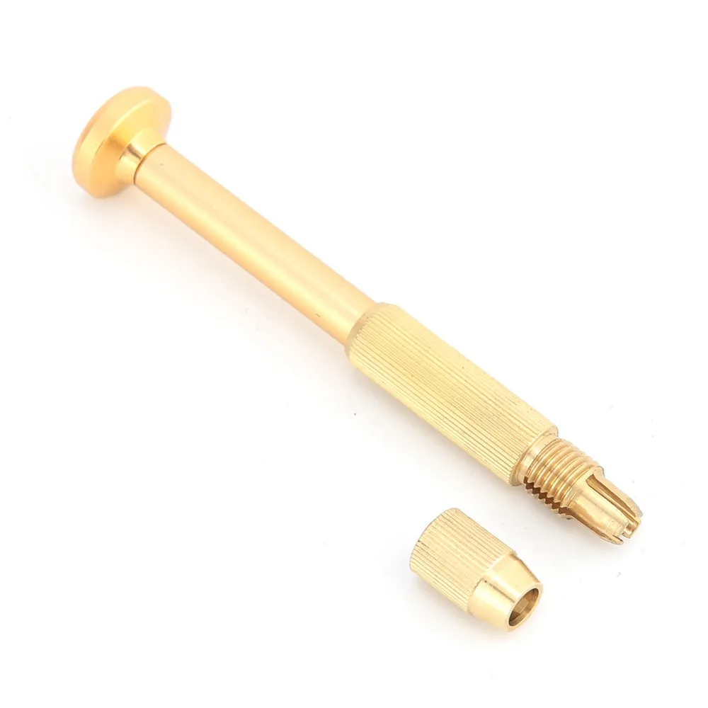 2Pcs Professional Gold Screwdriver Handle Copper Length 8.3cm Bit Holder Eyewear Screwdriver Set For Eyeglasses Repair