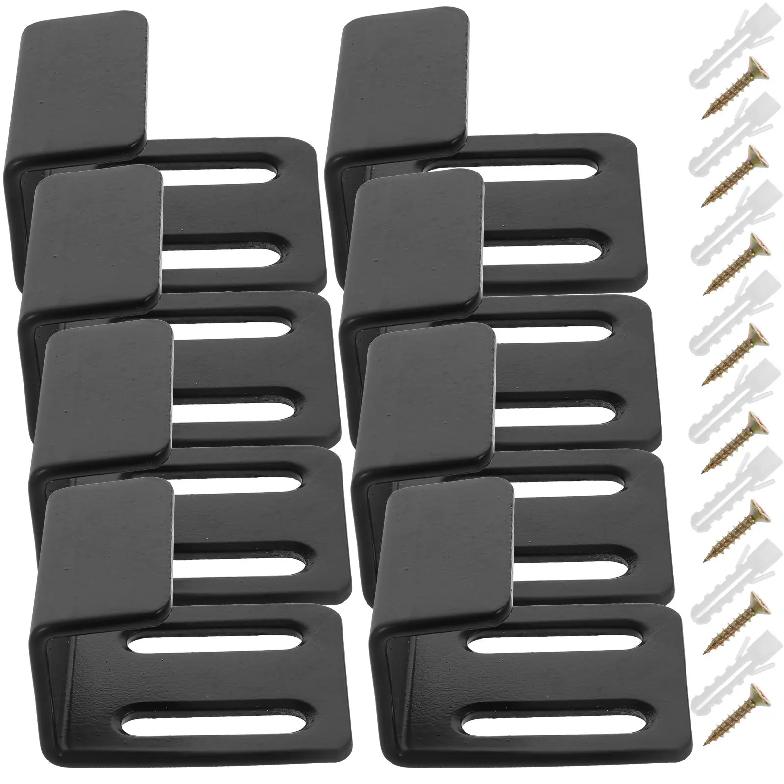 8Sets Tile Hangers Heavy Duty Adjustable Mirror Brackets Wall Mount Holders Frameless Mirror Clips Concrete Wall Display Clips