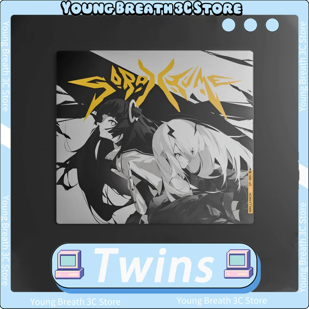 Wallhack SP-004 Twins Mousepad Anti Slip Tempered Glass Mouse Pad Customization Replica Mousepads Valorant CS2 FPS Gamer Gifts