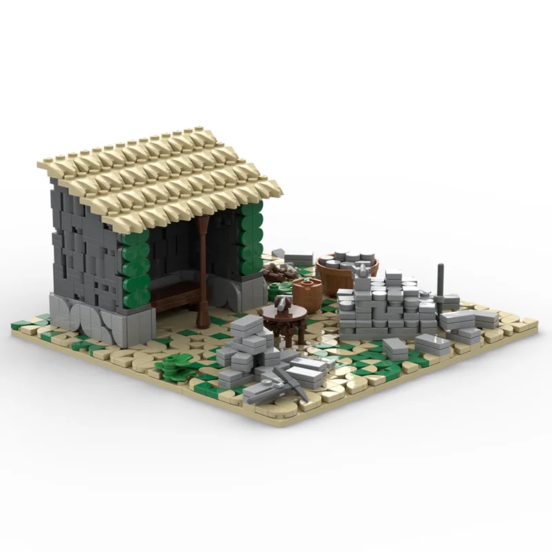 Game Model Moc Building Blocks Age of Empires - Mining Camp (Native American) Model Technology Bricks DIY Assembly Holiday Toys