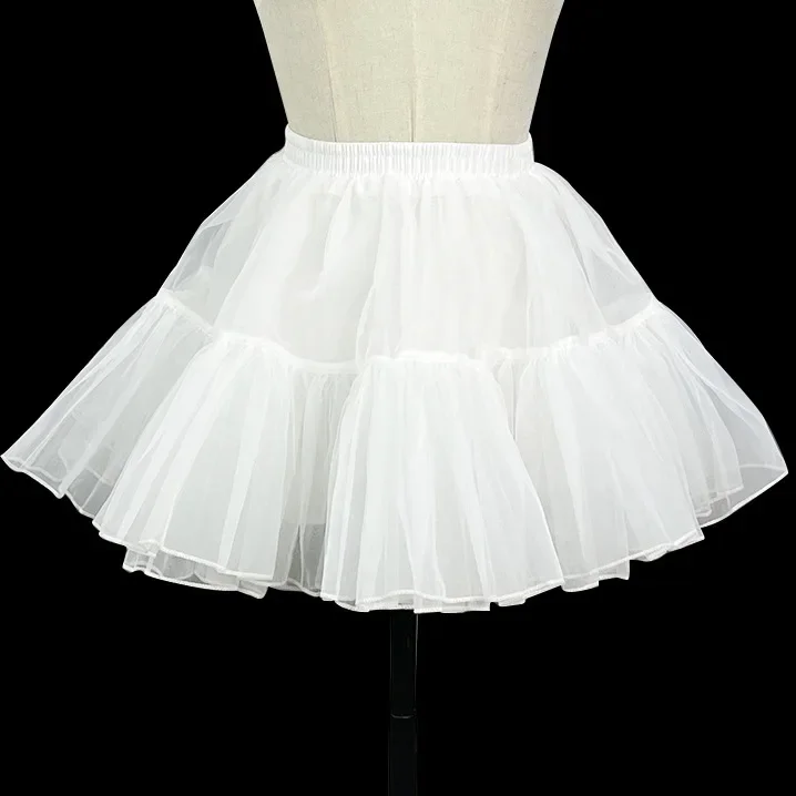 Lolita Boneless Support Soft White Yarn Petticoat Cloud Support Sweet Cute Petticoat Puffy Crinoline Girl Korea Japan Style