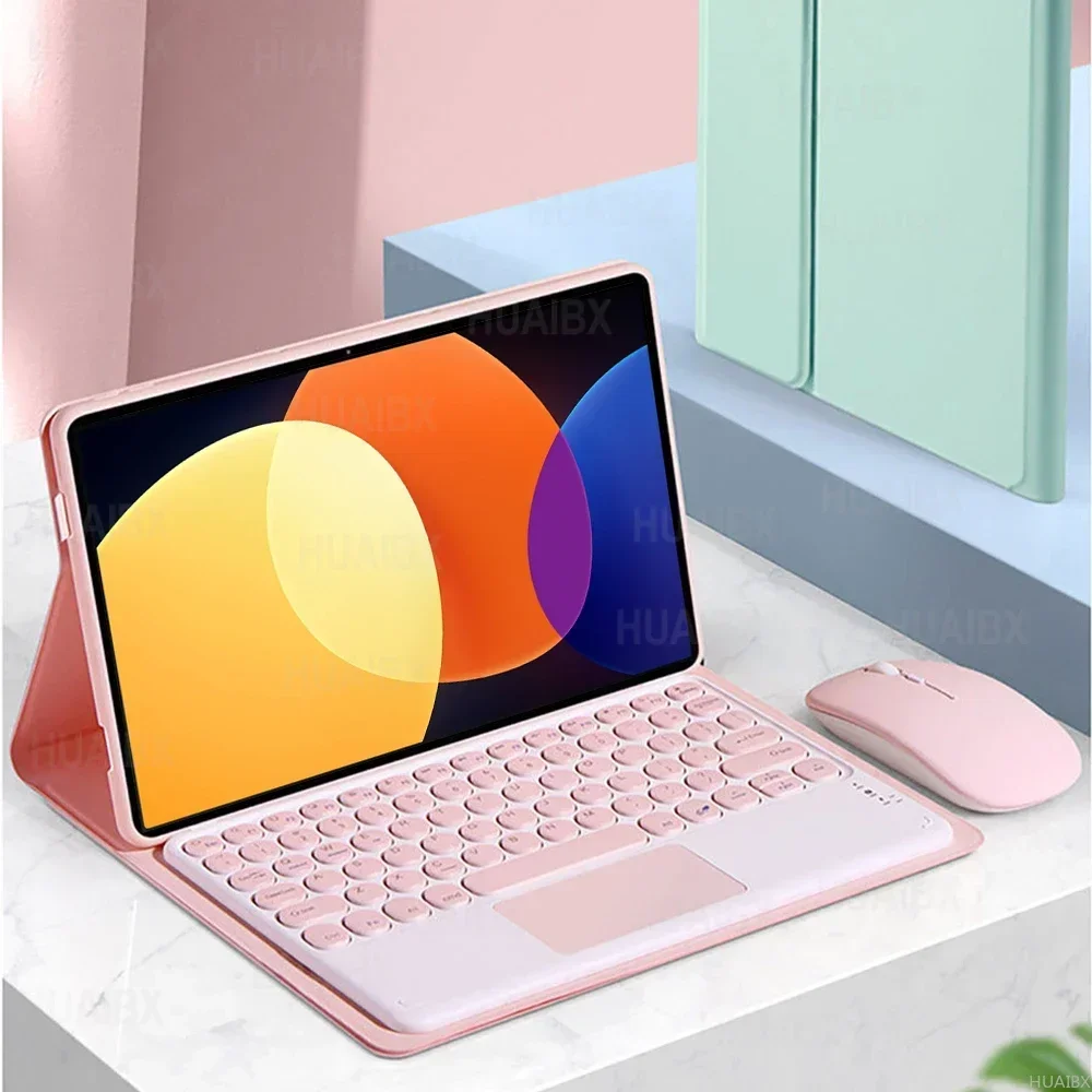 Keyboard Case for Xiaomi Pad 5 Pro 12.4 Inch Tablet, Detachable Bluetooth Keyboard Cover for Mi Pad 5 Pro 12 4