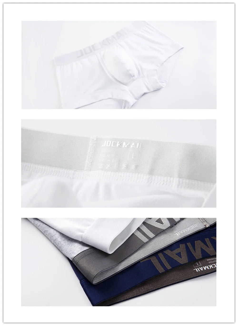 JOCKMAIL 4 adet/grup erkek Boxer iç çamaşırı pantolon pamuk seksi düşük bel rahat U dışbükey düz renk erkekler Boxer gençlik şort seti